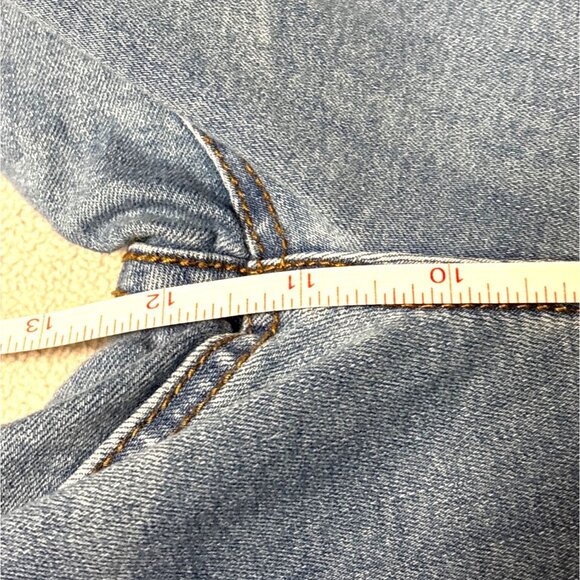 American Bazi Womens Distressed Blue Skinny Jeans 1X Stretch Denim 80% Cotton/Po - Picture 7 of 8